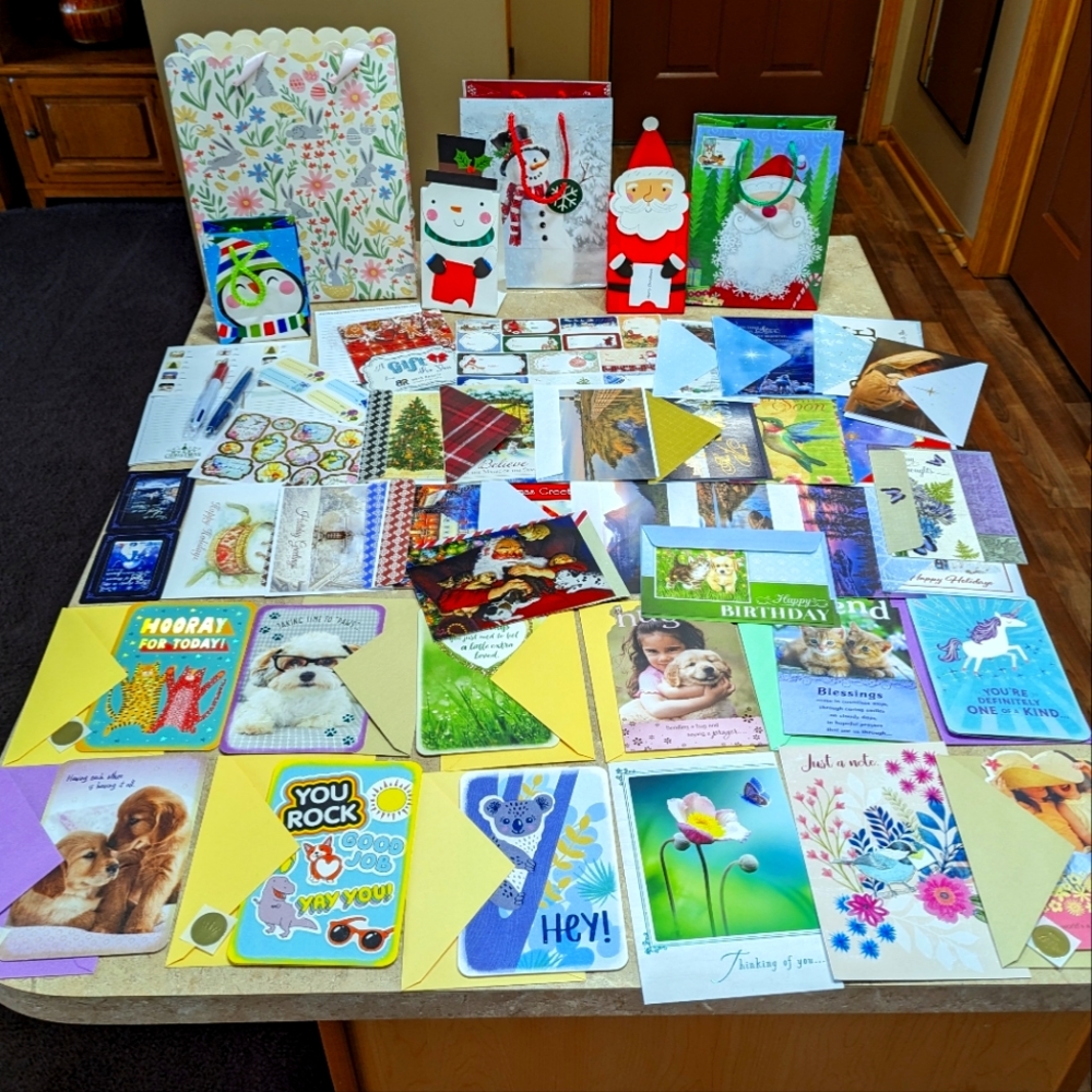 Greeting cards, envelopes lot